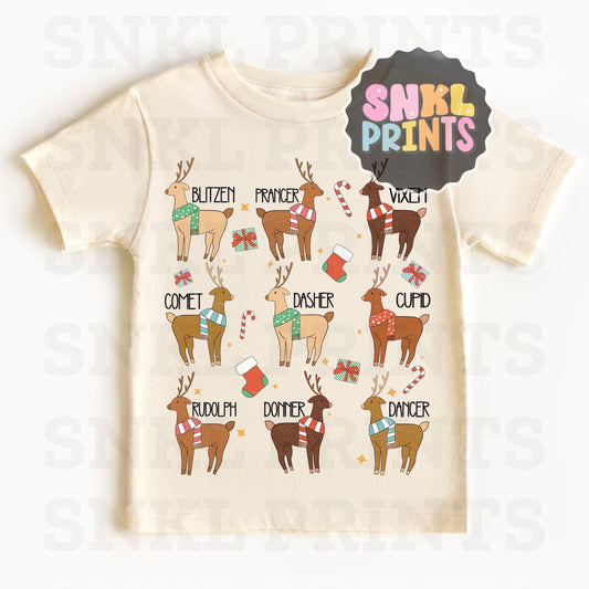 Retro Reindeers Tee | Kids & Adult
