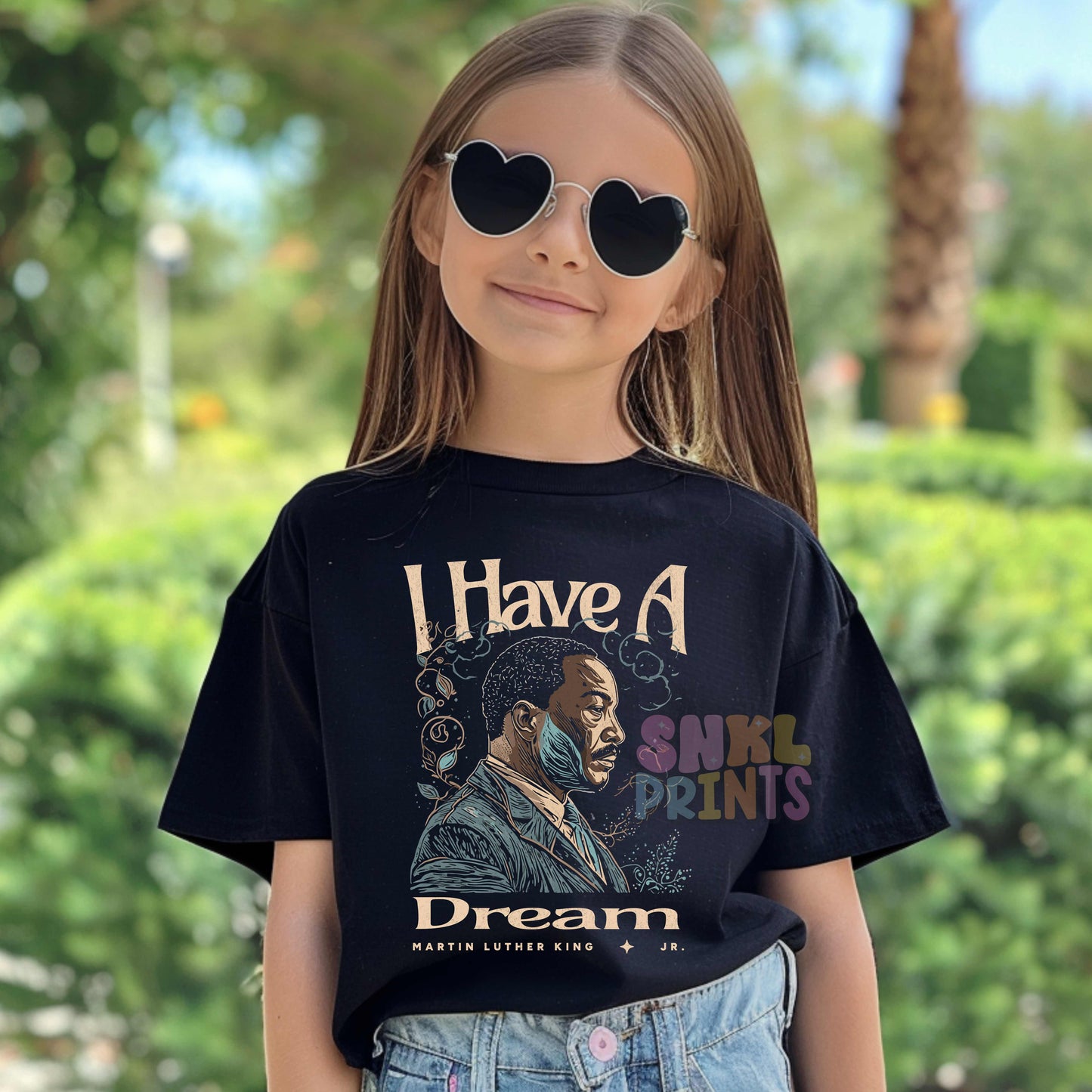 I Have a Dream Martin Luther King Jr. Comfort Colors T-Shirt - Inspirational Civil Rights Shirt for Toddlers, Youth, and Adults | MLK Drawing Tee