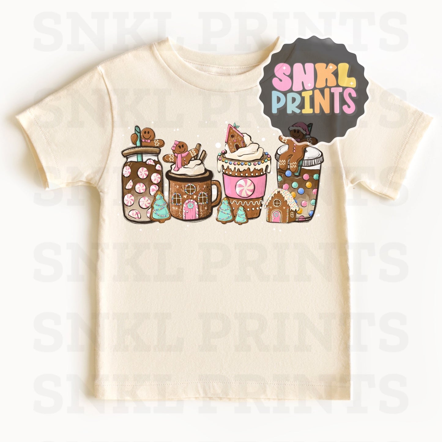 Pink Gingerbread Coffee Tee | Kids & Adult