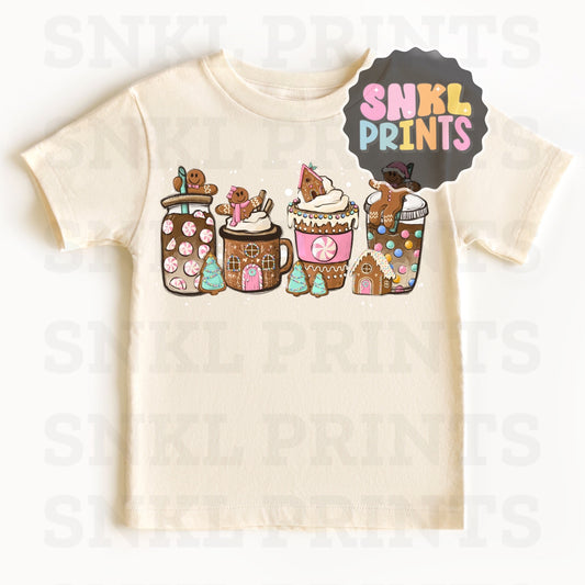Pink Gingerbread Coffee Tee | Kids & Adult