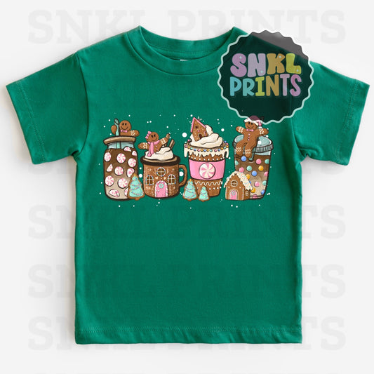 Pink Gingerbread Coffee Tee | Kids & Adult