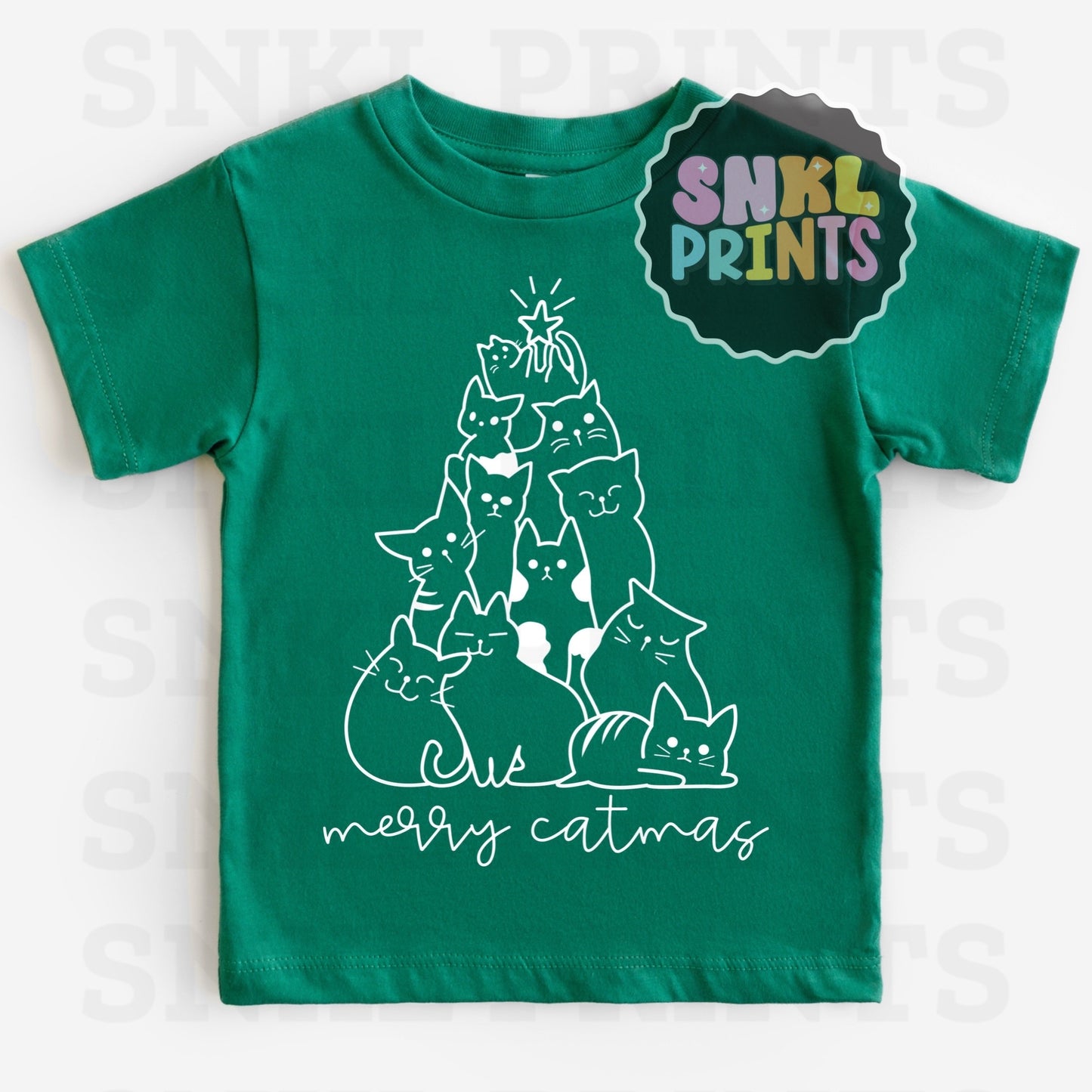 Merry Catmas Tee | Kids & Adult