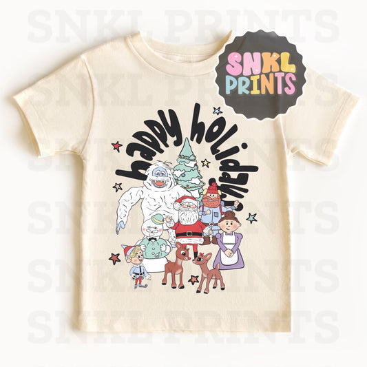 Happy Holidays Yetti Tee | Kids & Adult