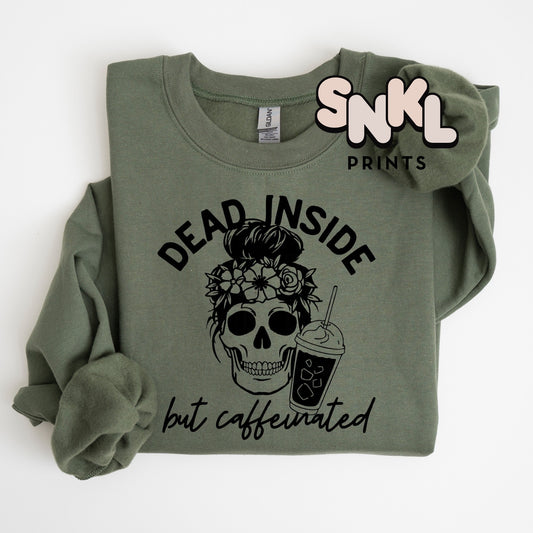 Dead Inside Skeleton Graphic Tee - SNKL Prints