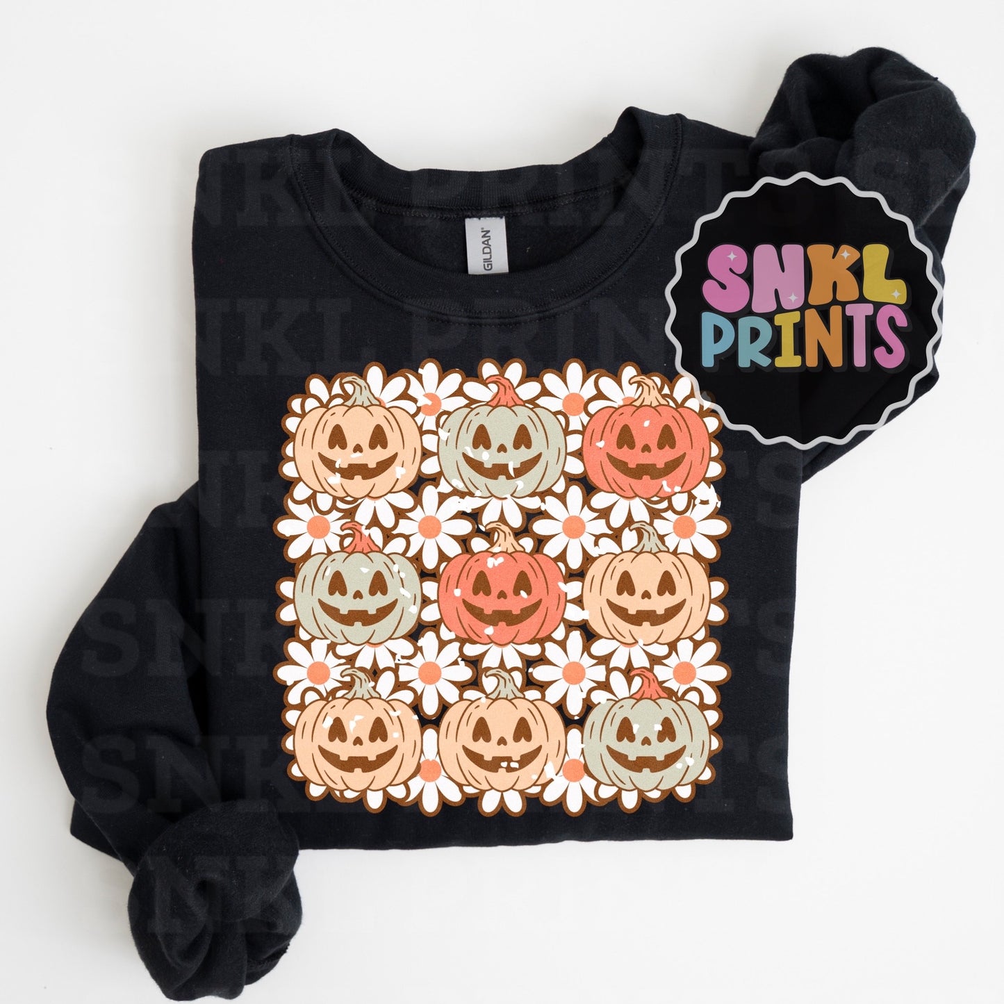 Pumpkin Daisies Sweatshirt
