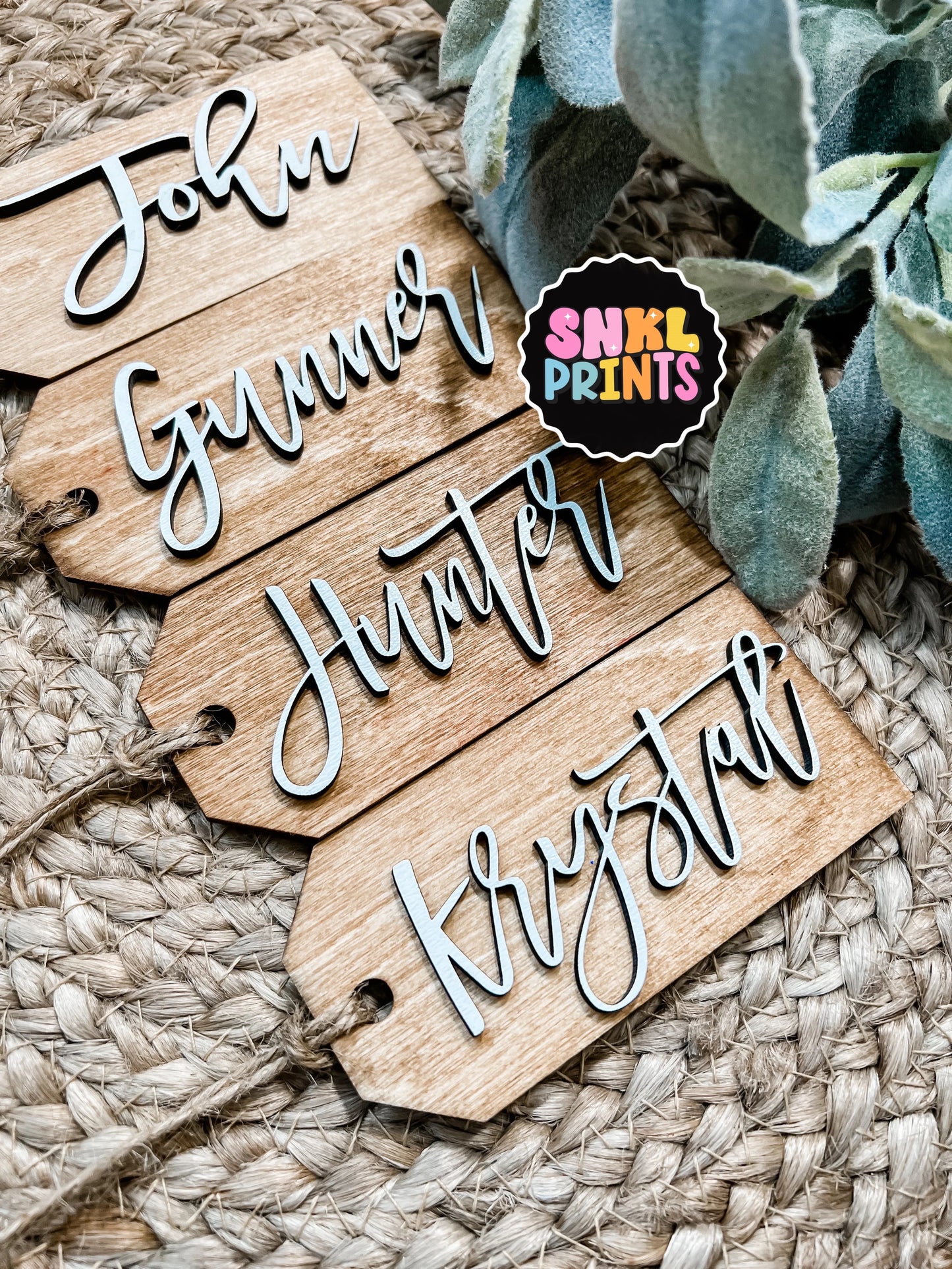 3D Christmas Stocking Tag