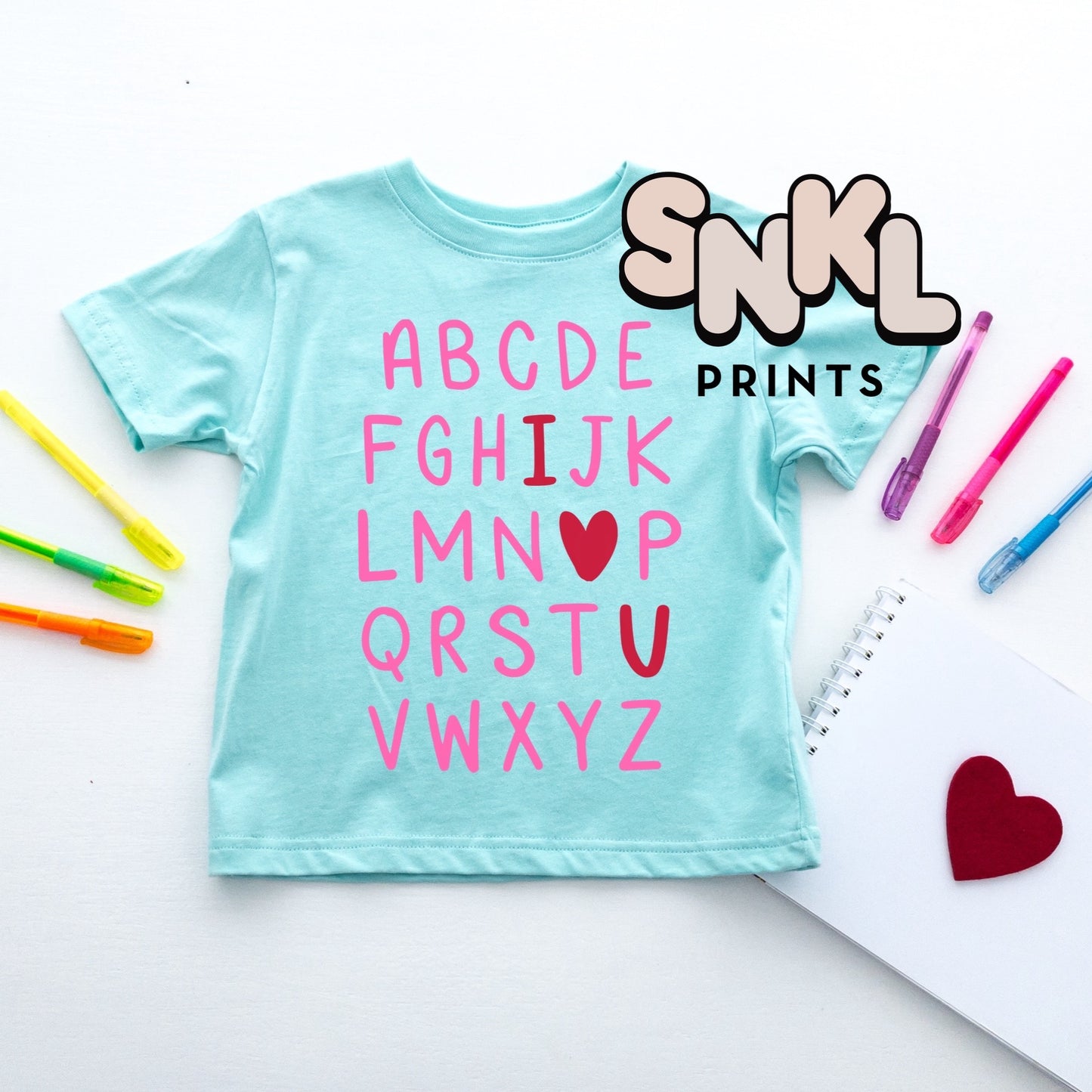 ABC I Love You | Hot Pink Font | Kids