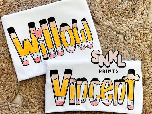 Pencil Name | Kids Shirt