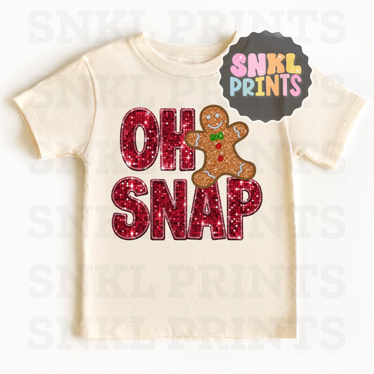 Oh Snap Gingerbread Man Tee | Kids & Adult
