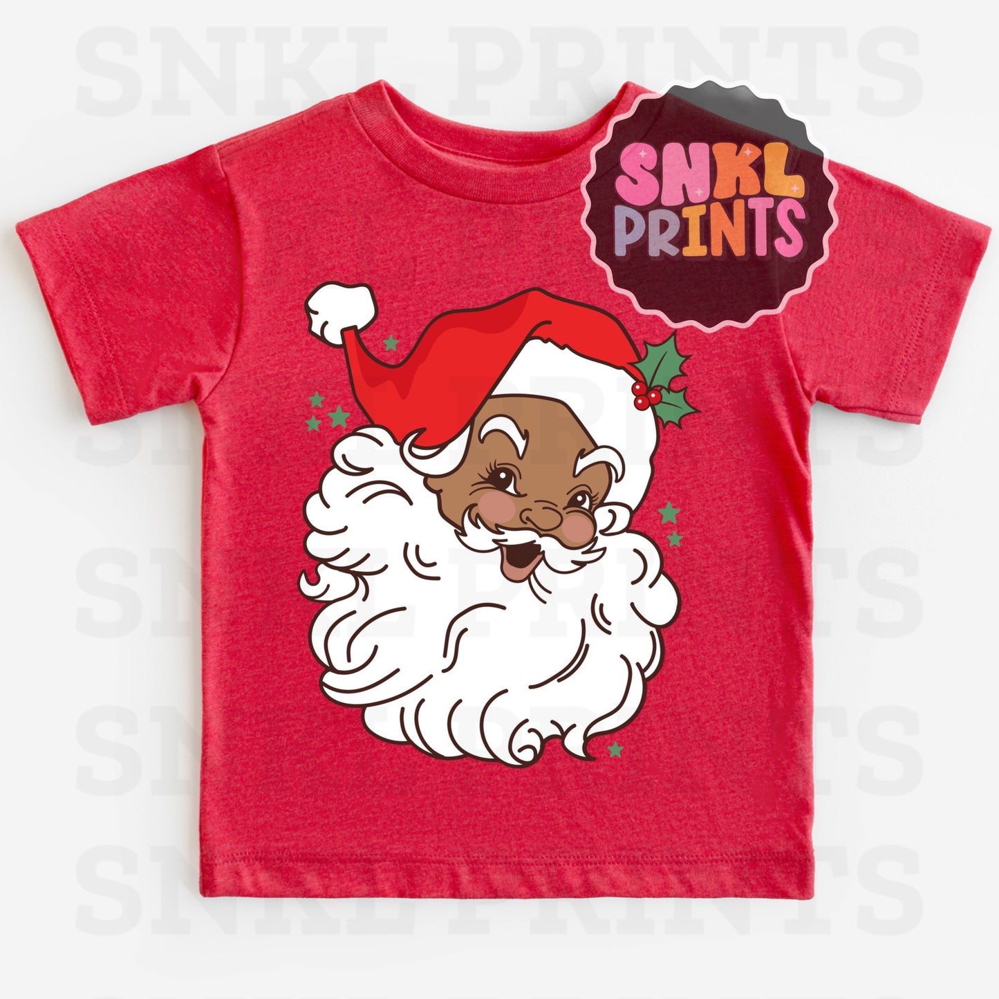 Classic Black Santa Tee | Kids & Adult