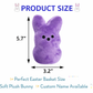 Personalized Peeps Plush | Custom Name Easter Bunny Stuffed Animal | Easter Basket Stuffer for Kids | Peeps Plushie Gift