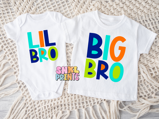 Big Bro Lil Bro T-Shirt | Pregnancy Announcement | Matching Sibling Shirts | Baby Reveal