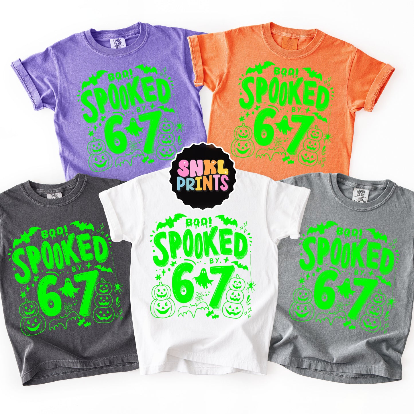 Spooked by 67 (Six Seven) Halloween Shirt – Viral TikTok Gen Z Meme Tee on Comfort Colors