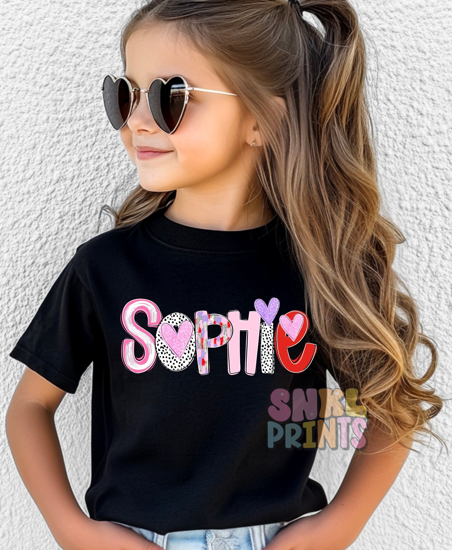 Girls Personalized Valentine's Day Tee & Sweatshirt | Kids & Adults