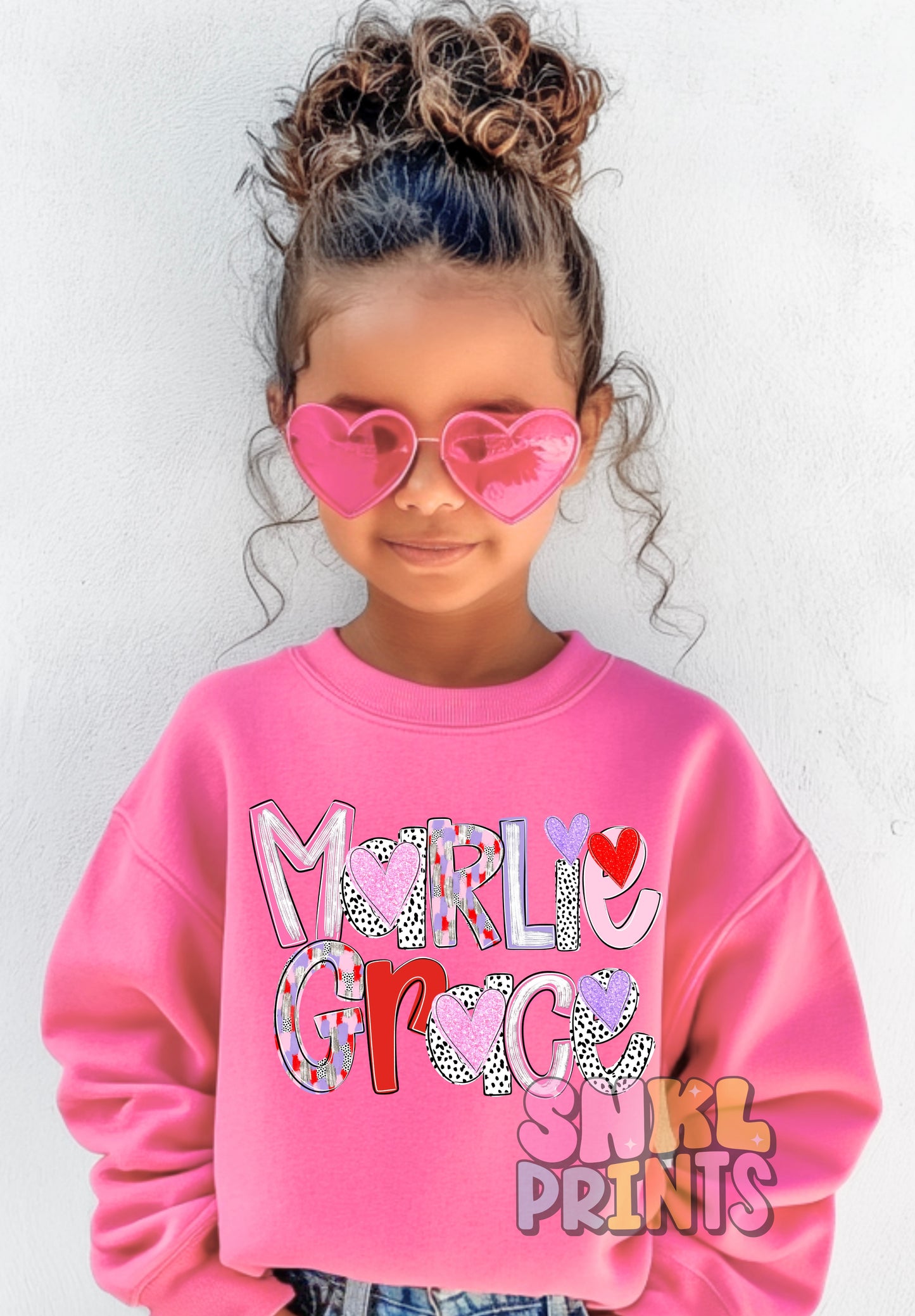 Girls Personalized Valentine's Day Tee & Sweatshirt | Kids & Adults