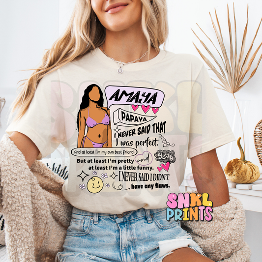 Love Island USA Shirt, Amaya Papaya Quote Tee, Funny Reality TV Mom Shirt, Viral Love Island T-Shirt, I Never Said I was Perfect T-Shirt