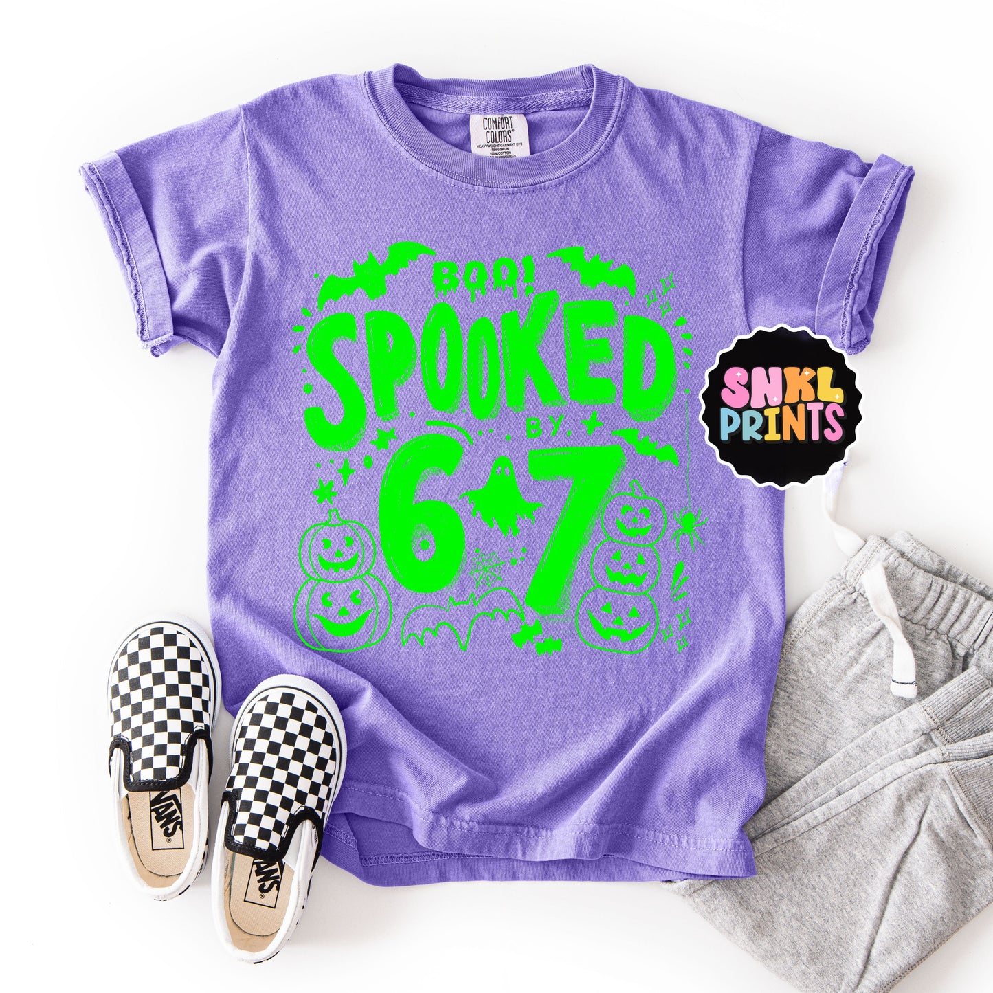 Spooked by 67 (Six Seven) Halloween Shirt – Viral TikTok Gen Z Meme Tee on Comfort Colors