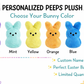 Personalized Peeps Plush | Custom Name Easter Bunny Stuffed Animal | Easter Basket Stuffer for Kids | Peeps Plushie Gift