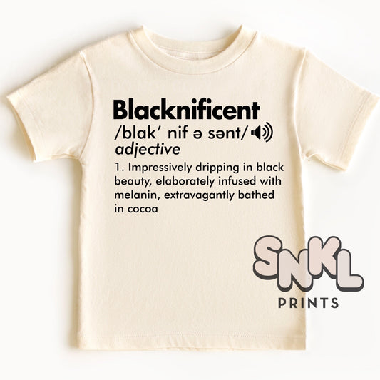 Blacknificent Natural | Black Font - SNKL Prints