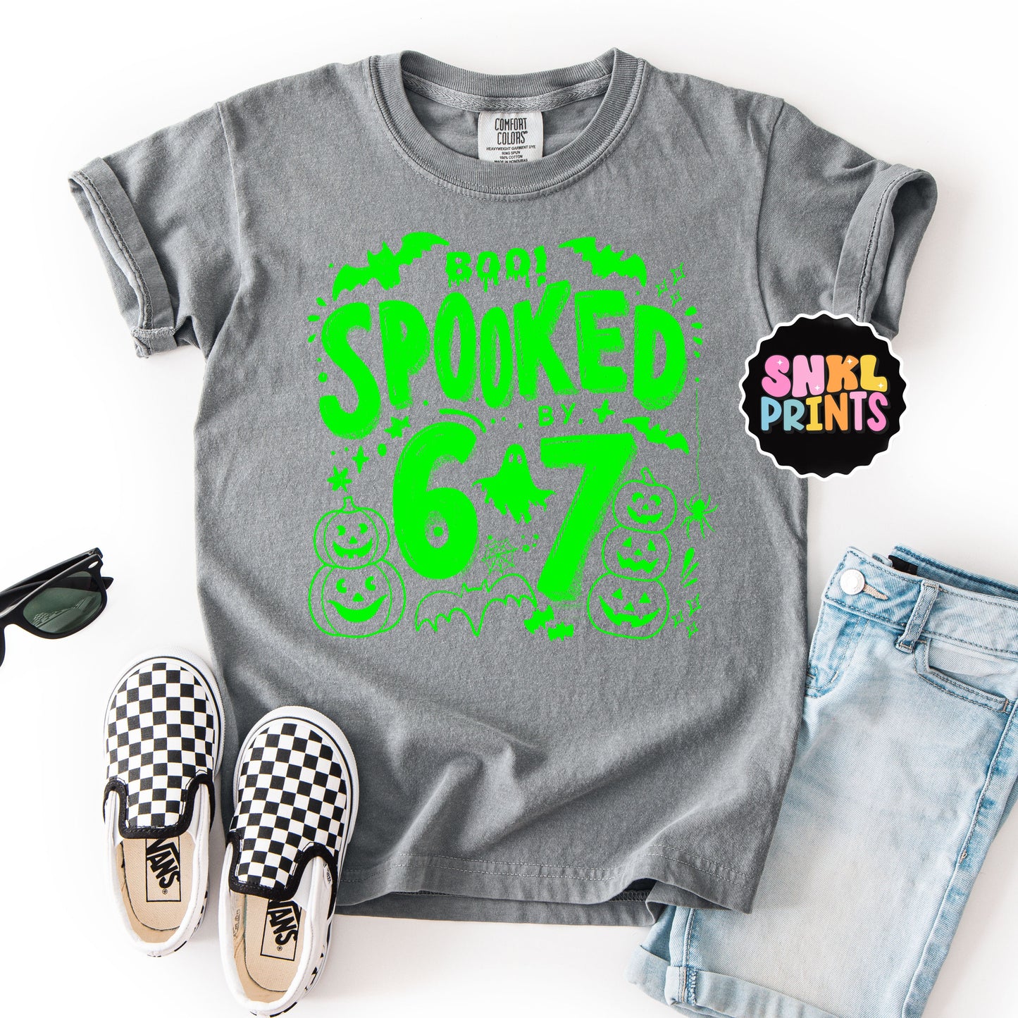 Spooked by 67 (Six Seven) Halloween Shirt – Viral TikTok Gen Z Meme Tee on Comfort Colors