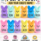 Personalized Peeps Plush | Custom Name Easter Bunny Stuffed Animal | Easter Basket Stuffer for Kids | Peeps Plushie Gift