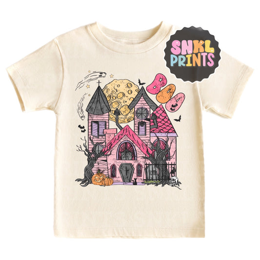 Pink Spooky House T-shirt