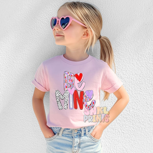 Be Mine Valentine’s Day T-Shirt – Bella Canvas Soft Tee for Kids & Adults – Cute Unisex Valentine Shirt