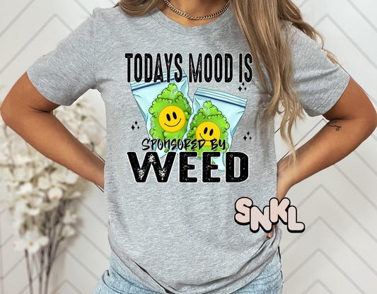 Today's Mood Sponsored by Weed| Adult - SNKL Prints