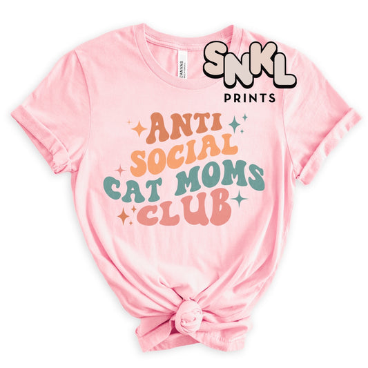 Anti Social Cat Mom Club | Adult - SNKL Prints