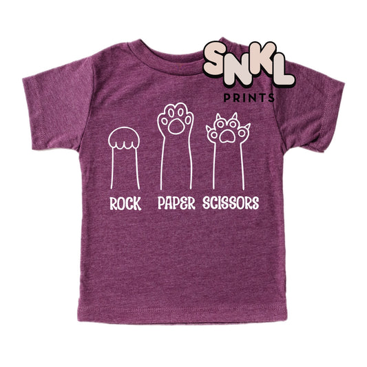 Rock Paper Scissors Cat | Kids - SNKL Prints