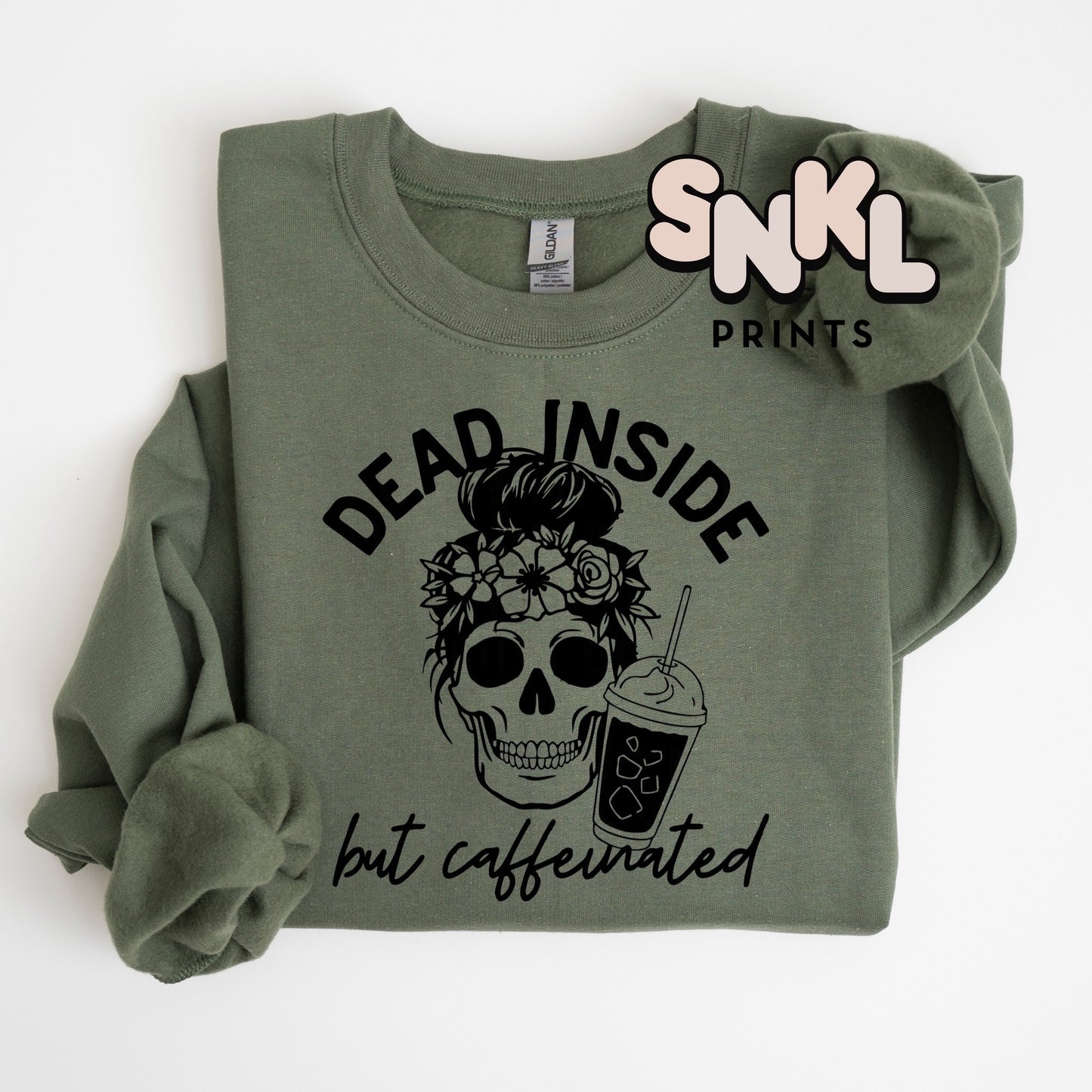 Dead Inside Skeleton Graphic Tee - SNKL Prints