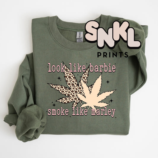Look Like Barbie Smoke Like Marley | Adult - SNKL Prints