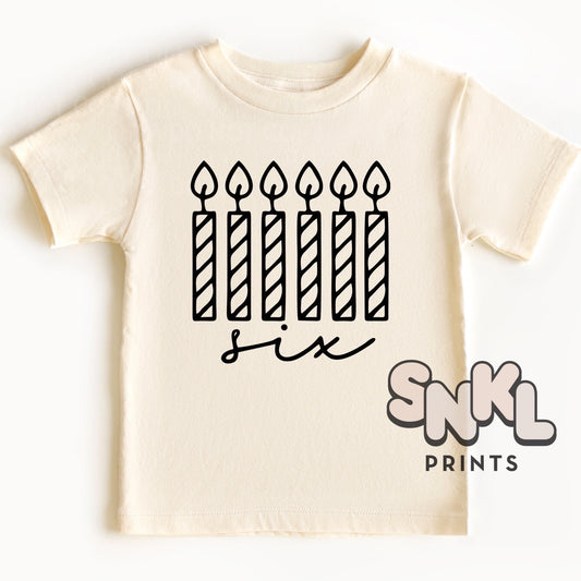 Sixth Birthday Graphic Tee - SNKL Prints