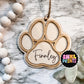 Paw Print Christmas Ornament