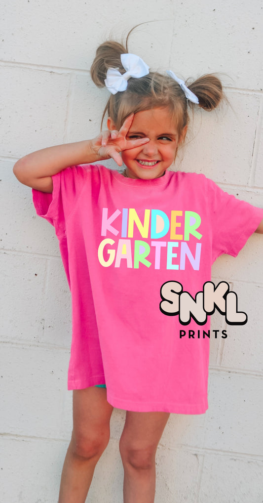 Kindergarten Pastel Graphic Tee - SNKL Prints