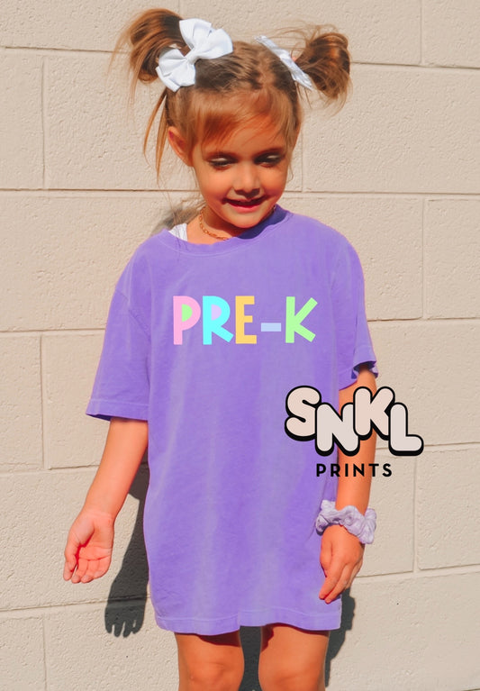 Pre-K Pastel Graphic Tee - SNKL Prints