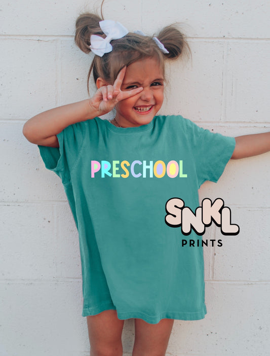 Preschool Pastel Graphic Tee - SNKL Prints