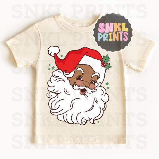 Classic Black Santa Tee | Kids & Adult