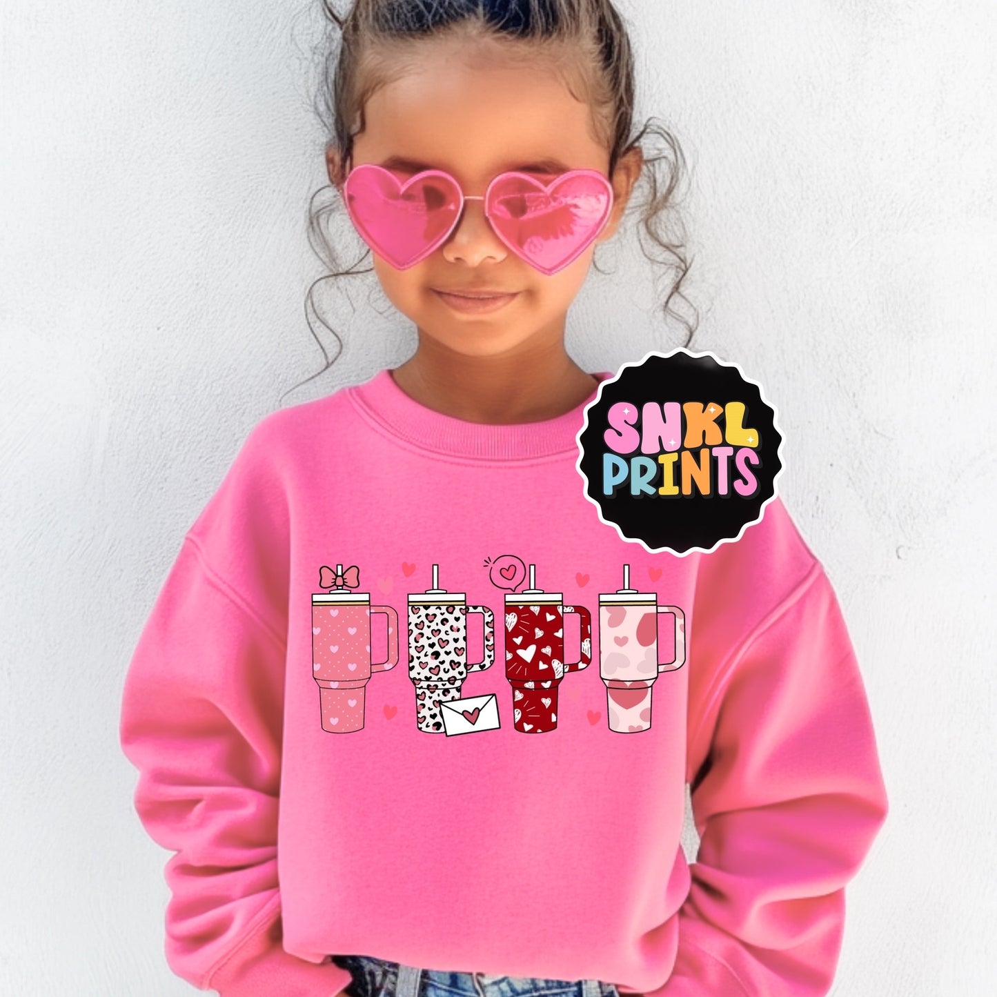 Valentine's Retro Obsessive Cup Shirt & Sweatshirt | Kids & Adults