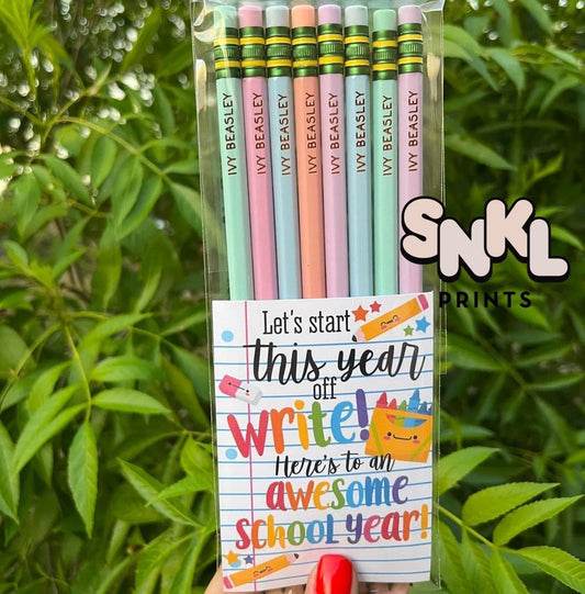 Pastel Ticonderoga Personalized Pencils 8 pack