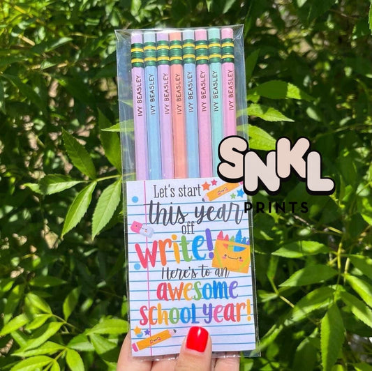 Pastel Ticonderoga Personalized Pencils 8 pack