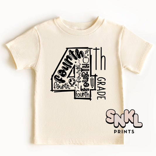 4th Grade TODDLER/YOUTH Screen Print Transfer - SNKL Prints