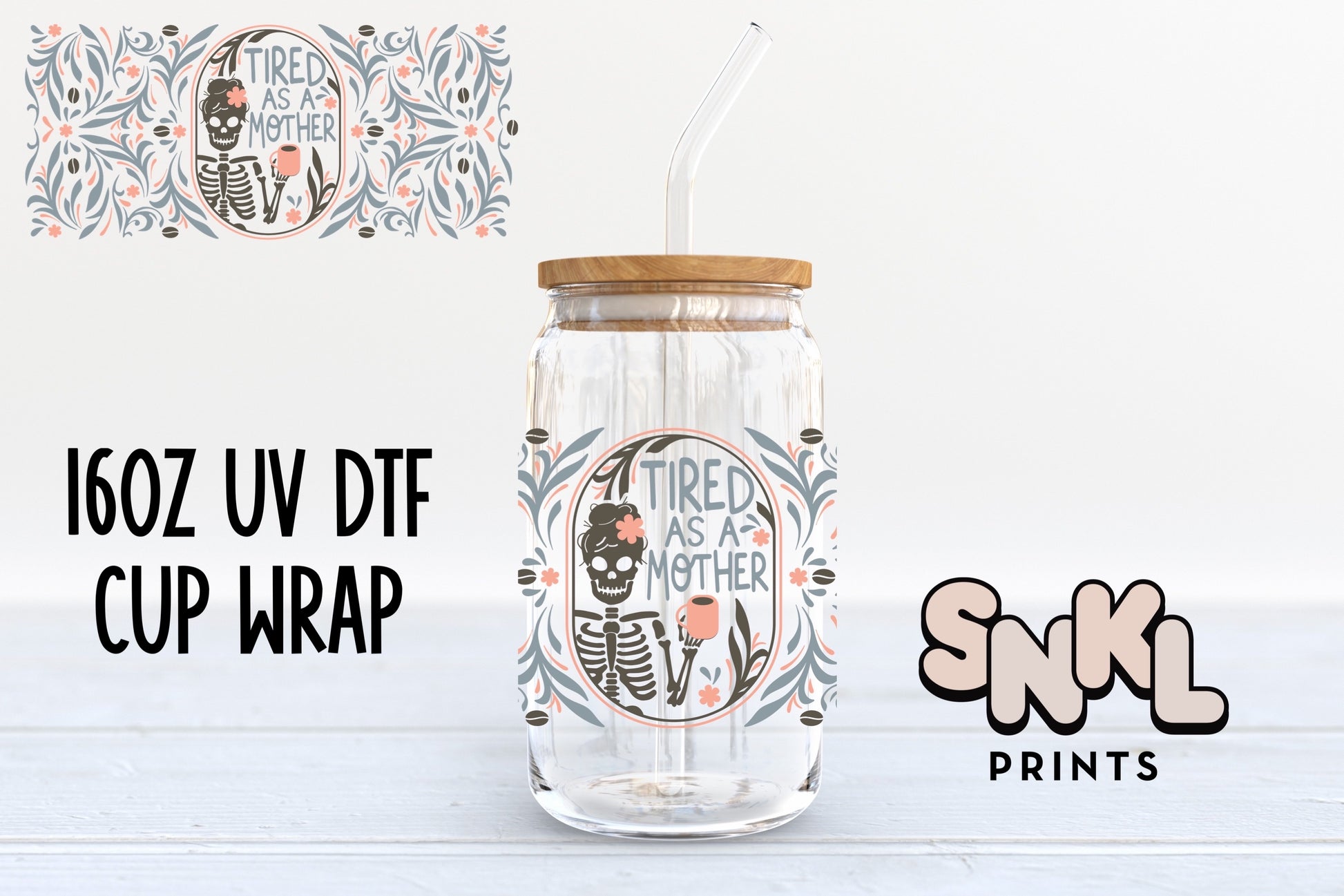 UV DTF Cup Wraps for 16oz Can Glass Cups