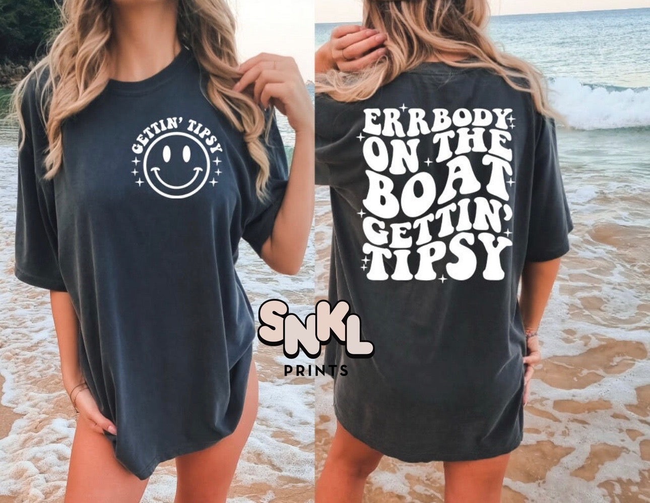 Errbody on the Boat Gettin' Tipsy (White Font) DTF Transfer - SNKL Prints
